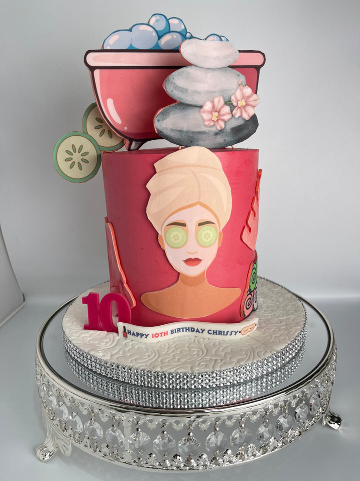 Spa-Themed Birthday Cake – Fun & Edible Design for Kids | Custom Cake Woking, Surrey
