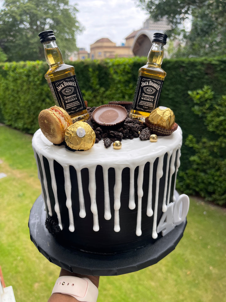 Jack Daniels Chocolate Drip Cake