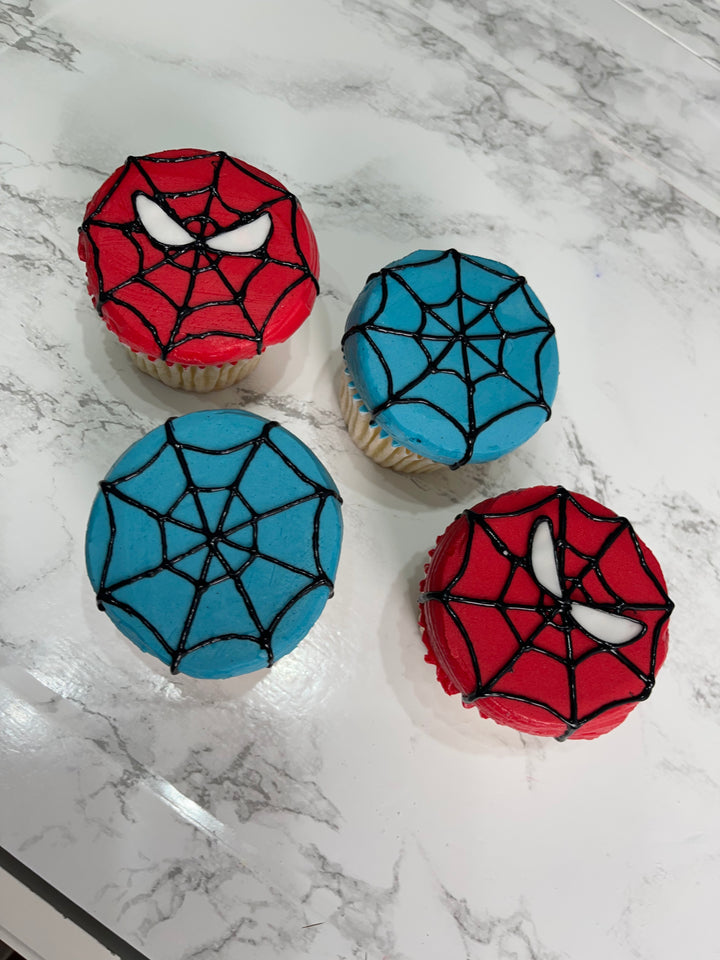 Spiderman Themed Cupcakes