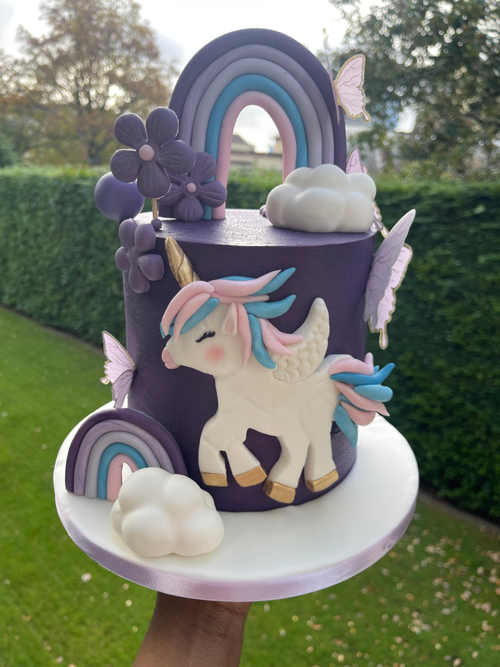 Unicorn & Rainbow Birthday Cake