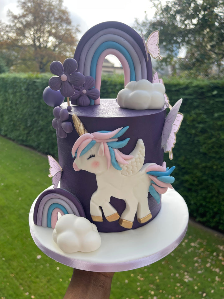 Unicorn & Rainbow Birthday Cake