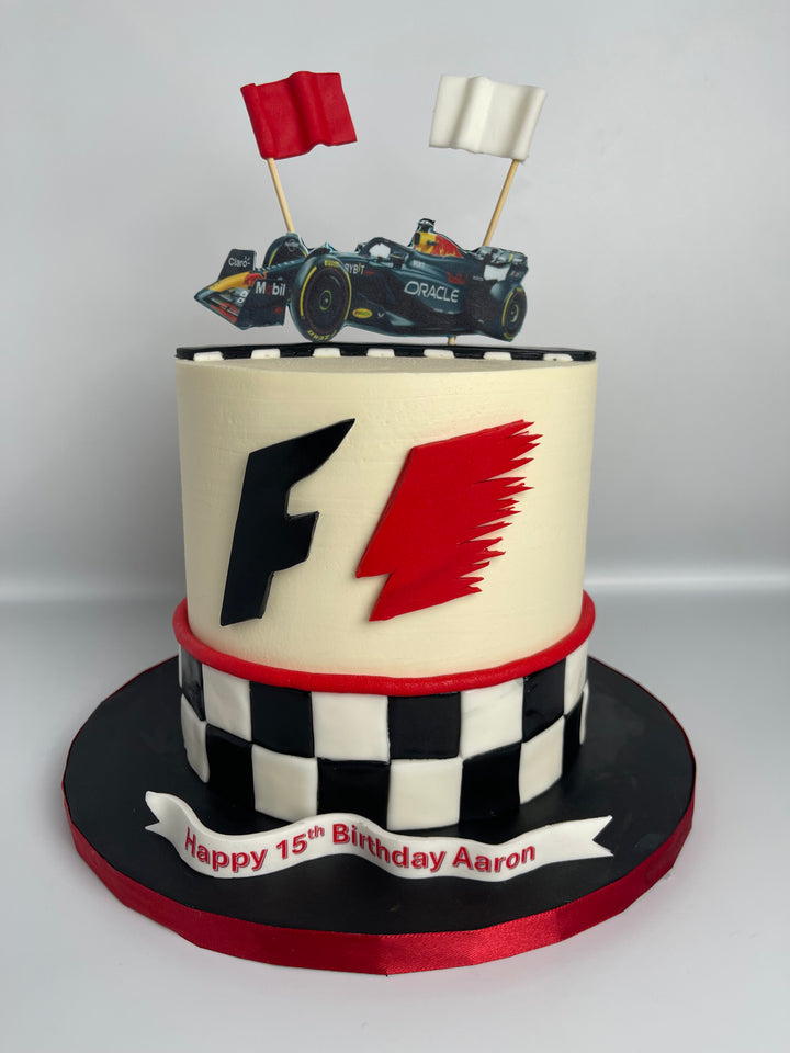 F1 theme kids cake